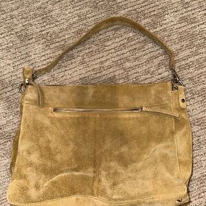 Elegant Tan Suede Women's Bag